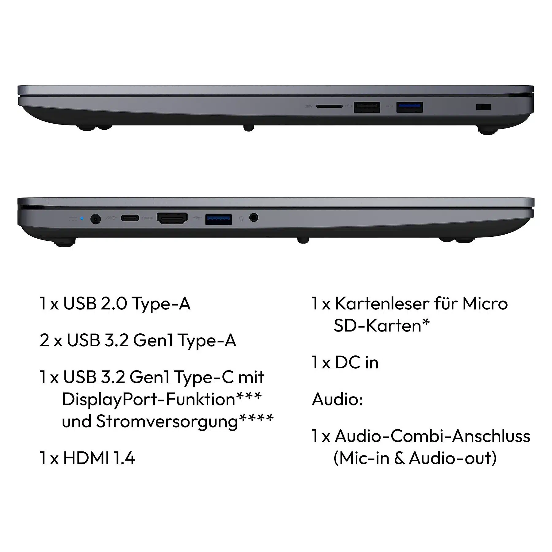 MEDION Avantum 17 E1 – 17,3 inch – AMD Ryzen™ 5 7430U – 16 GB – 512 GB – AMD Radeon™ RX Vega 7 – Windows 11 Home - Afbeelding 3