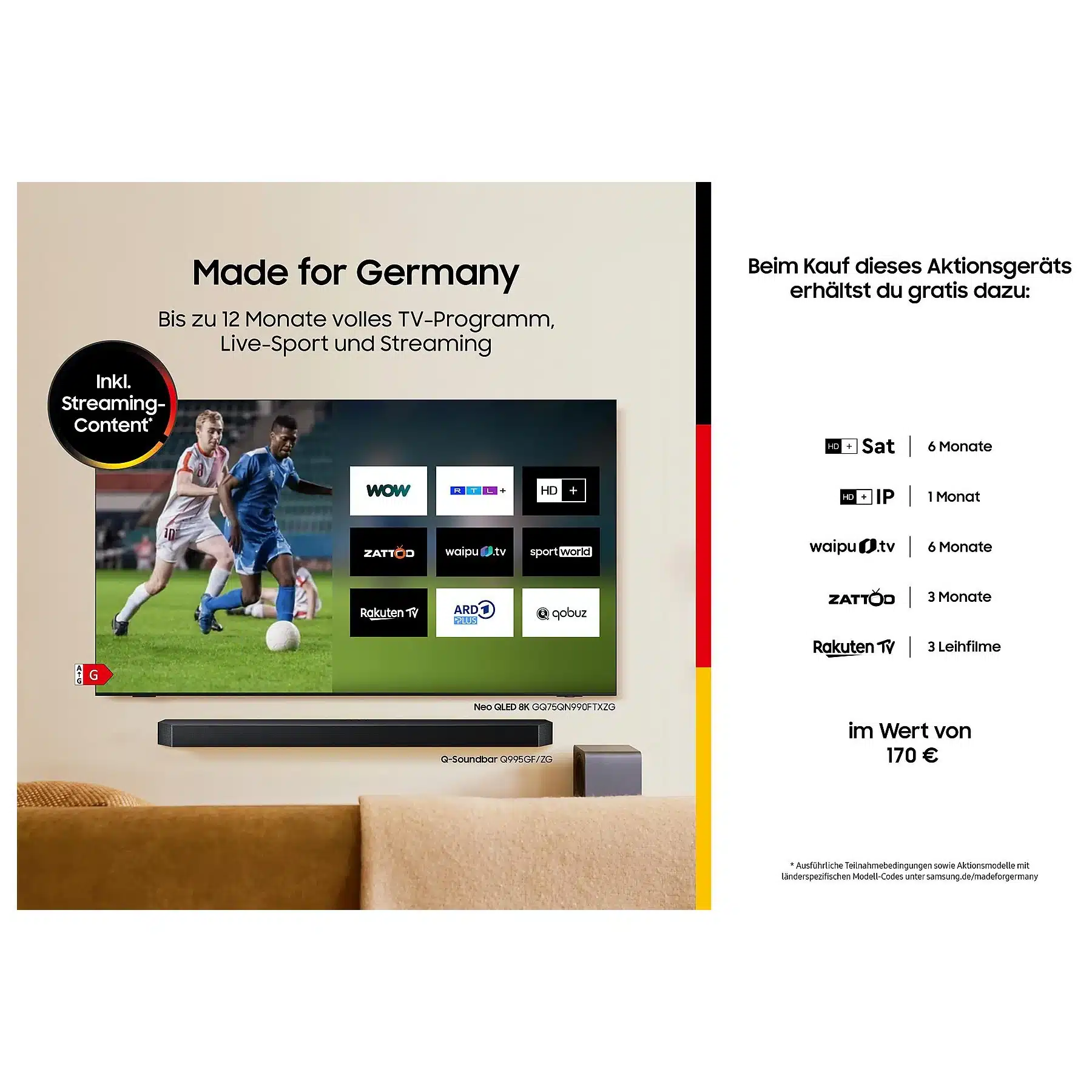 SAMSUNG GU75U8079F Crystal UHD 4K Smart TV (piatto, 75 Zoll / 189 cm, UHD 4K, SMART TV) - Afbeelding 10