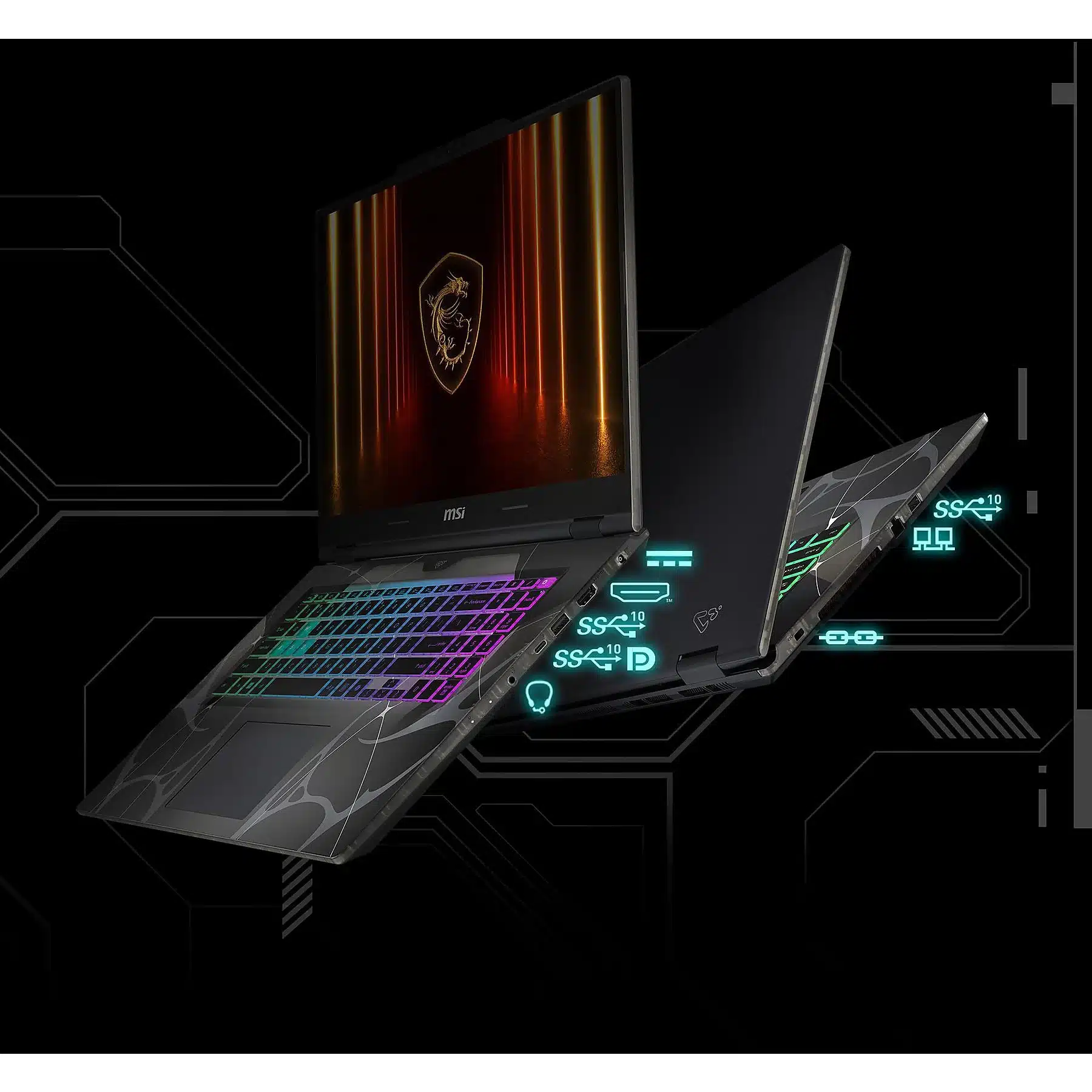 MSI Cyborg 17 B13WFKG-256NN – 17,3 inch – Intel® Core™ i7 13620H – 32 GB – 1 TB – NVIDIA GeForce RTX™ 5060 – Windows 11 Home - Afbeelding 2