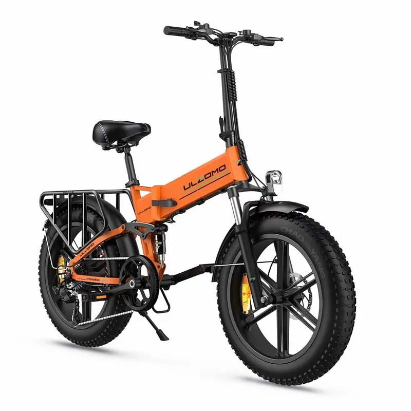 Ulzomo Dunes 20 Opvouwbare Elektrische Fatbike 750W – 48V 16Ah Accu, Actieradius tot 120 km, Shimano 7 Versnellingen, 20" Fat Tires – Oranje aanbod - Afbeelding 2